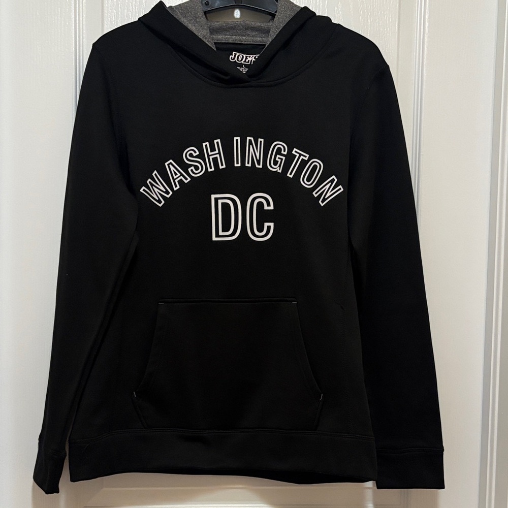 Joe's Jeans‎ Black Hoodie with Heather Gray Lining L